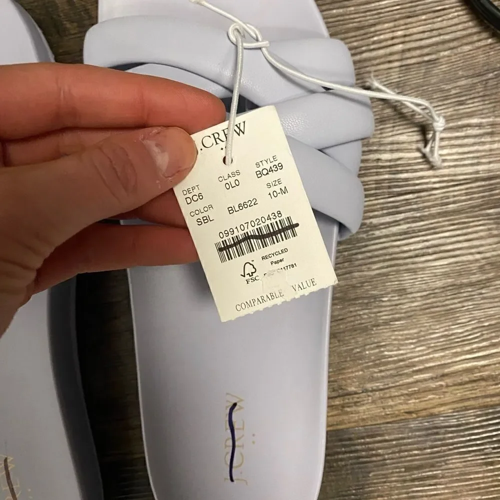 J. Crew Factory Crisscross slide sandals